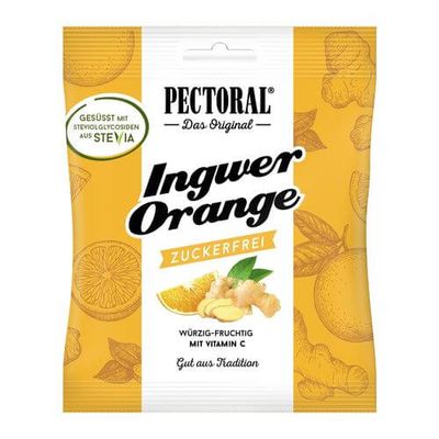 PECTORAL Ingwer Orange Bonbons zuckerfrei